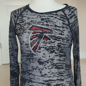 Atlanta Falcons top with bedazzled logo